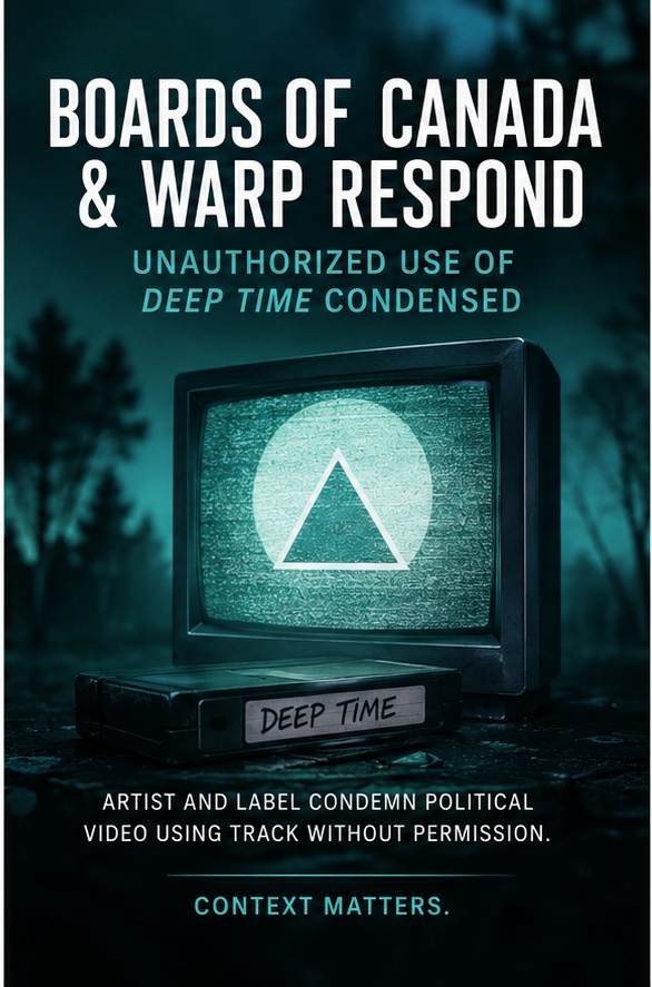 Boards of Canada and Warp push back after Deep Time is used without approval