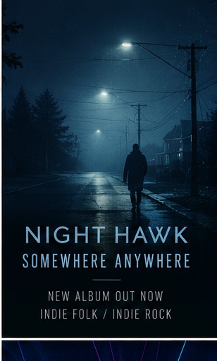 Night Hawk sketches Somewhere Anywhere from the other side of the painting