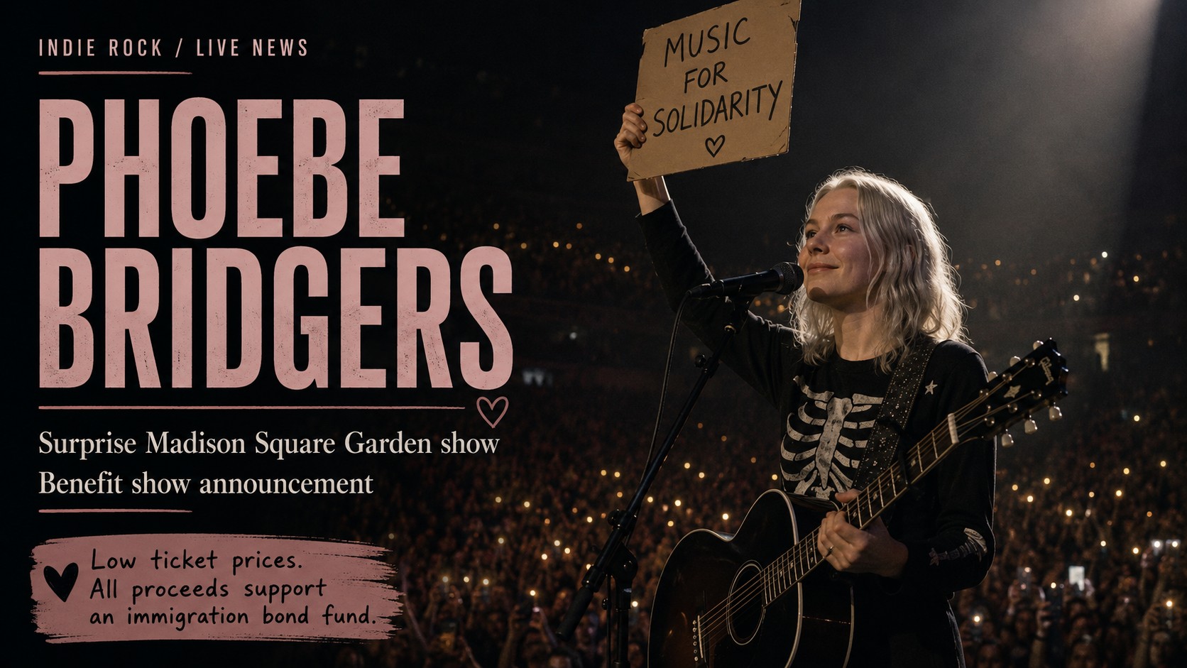 Phoebe Bridgers makes a surprise Madison Square Garden show feel intimate anyway
