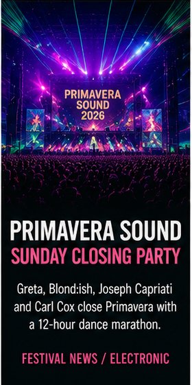 Primavera Sound closes with Greta, Blond:ish, Joseph Capriati and Carl Cox