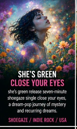 she’s green stretch close your eyes into seven minutes of dream logic