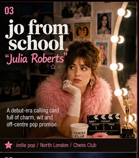 jo from school turns Julia Roberts into a debut-era calling card