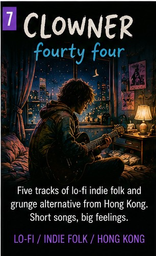 clowner makes fourty four feel like Hong Kong bedroom-grunge lore