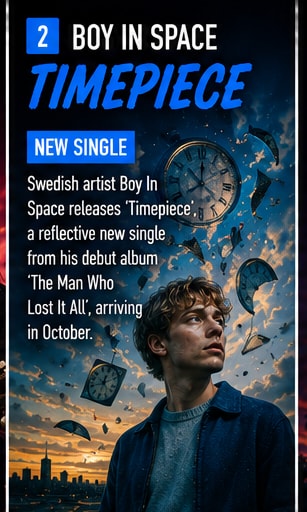 Boy In Space (Robin Lundbäck) in a moody pop studio portrait.