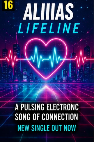 Pulsing electronic synthesizer visual for Aliiias single Lifeline.