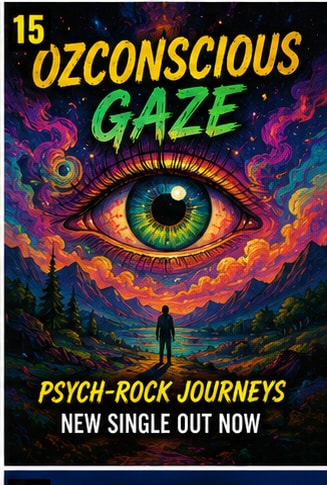 Psychedelic kaleidoscope visual artwork for Ozconscious single Gaze.