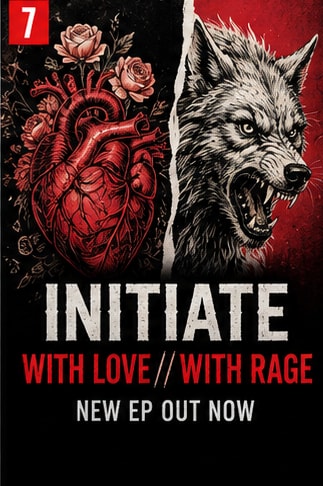 Hardcore group Initiate performing intense live show for With Love With Rage EP.
