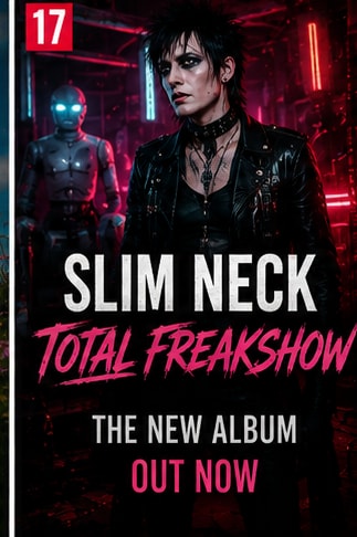 Chicago industrial darkwave project SLIM NECK performing for album TOTAL FREAKSHOW.