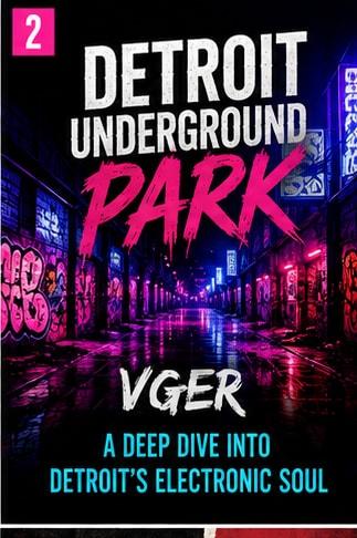 Atmospheric dark electronic synthesizer imagery for Vger single Detroit Underground Park.
