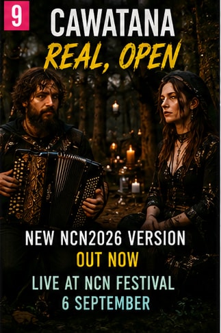 Hungarian darkfolk acoustic synthesizer visuals for Cawatana release Real Open.