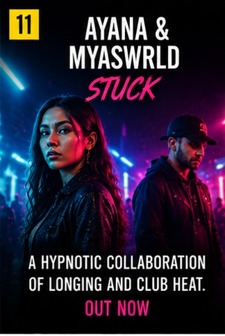 Neon club production visual for Ayana and MYASWRLD collaboration Stuck.