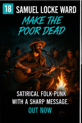 DIY folk banjo artwork for Samuel Locke Ward single Make the Poor Dead.