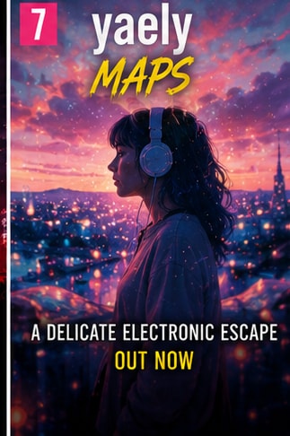 Abstract warm synthesizer artwork for yaely single Maps.