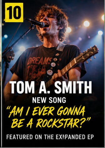 Tom A. Smith performing energetic indie rock on stage.