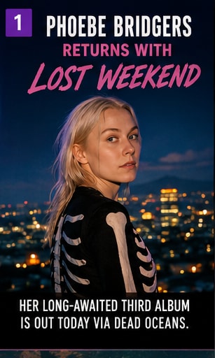 Phoebe Bridgers releasing third solo album Lost Weekend.