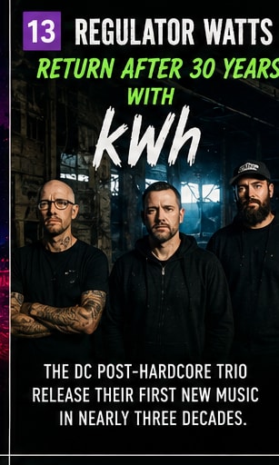 Regulator Watts D.C. post-hardcore trio returning with kWh EP.