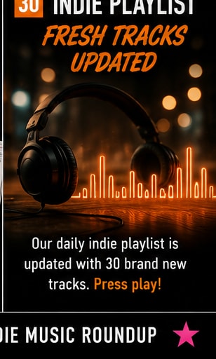 Headphones and soundwaves representing Friday's upcoming indie release queue.