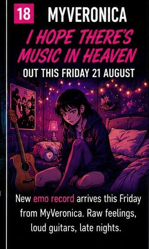 MyVeronica album I Hope There's Music in Heaven artwork.