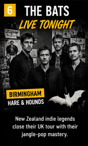 The Bats perform live in Birmingham at Hare & Hounds.