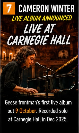 Cameron Winter performing solo at the grand piano inside Carnegie Hall.