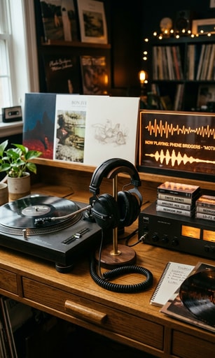 Curated indie listening setup highlighting today's ten essential tracks and records.