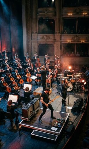 The Dandy Warhols collaborate with the Tasmanian Symphony Orchestra at the Odeon Theatre.