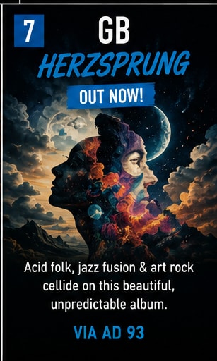 Gustav Berntsen (GB) releases experimental art-rock album Herzsprung on AD 93.