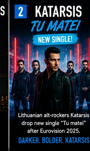 Lithuanian alternative rock band Katarsis perform their new single Tu matei.