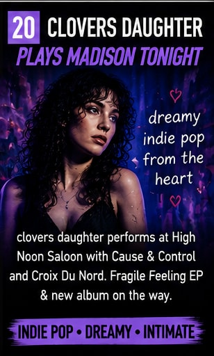 Clovers Daughter performs live at High Noon Saloon in Madison.