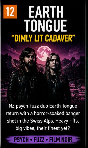 Earth Tongue share psych-fuzz track Dimly Lit Cadaver.