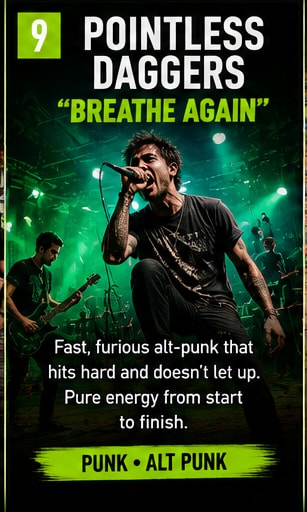 Pointless Daggers release high-energy punk track Breathe Again.