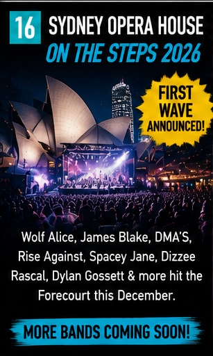 Sydney Opera House Forecourt announced as host for On The Steps 2026 concert series.