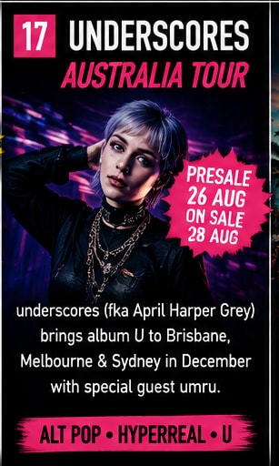 underscores announces Australian headline tour dates with producer umru.