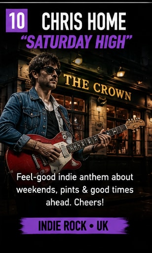 Chris Home performs uplifting British indie anthem Saturday High.