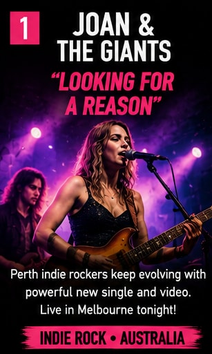 Joan & The Giants release energetic indie rock single Looking For A Reason.