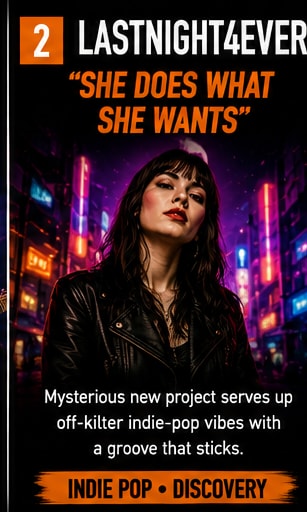 LASTNIGHT4EVER releases groovy indie-pop track SHE DOES WHAT SHE WANTS.