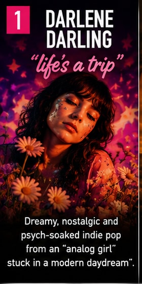 DARLENE DARLING releases hazy psychedelic indie single life's a trip.