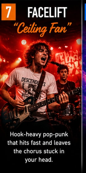 Facelift unleash punchy pop-punk track Ceiling Fan.