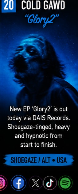 Cold Gawd release heavy shoegaze EP Glory2 through DAIS Records.