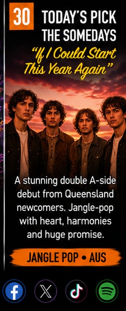 The Somedays highlighted as Today's Discovery Pick alongside curated Friday listening routes.