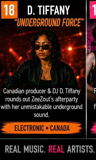D. Tiffany performing underground electronic music set at BRET Amsterdam.
