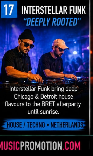 Interstellar Funk performing with synthesizers and mixing desk at BRET.