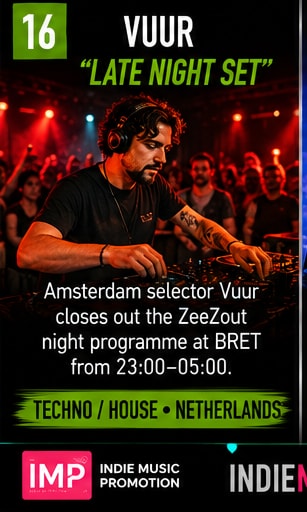 Selector Vuur at the decks during intimate late-night club session at BRET.