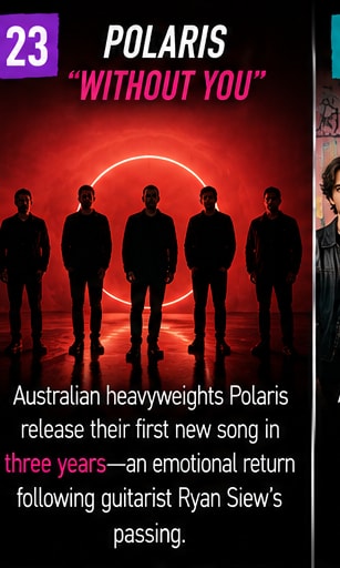 Polaris performing with emotional intensity under dramatic stage spotlights.