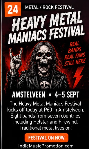 Metal band performing at festival.