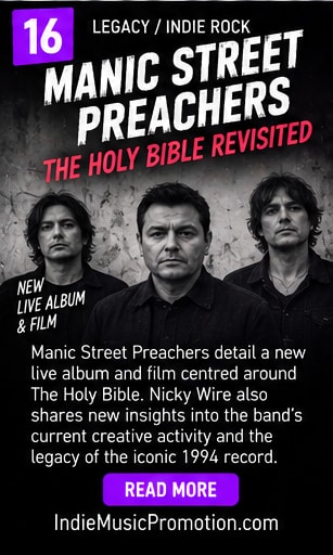 Manic Street Preachers The Holy Bible live performance aesthetic.