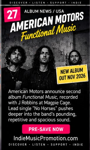 American Motors trio under moody underground lighting for Functional Music.