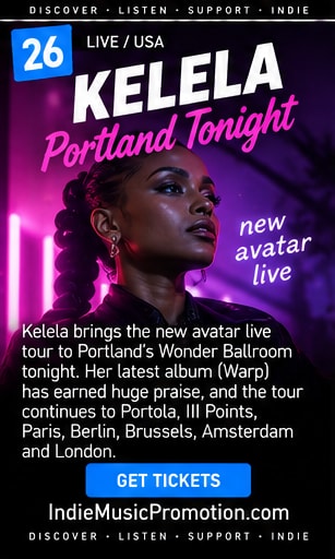 Kelela in dramatic futuristic portrait for new avatar live tour.