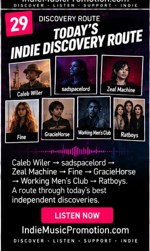 Grid of emerging independent musicians on Today's Independent Discovery Route.