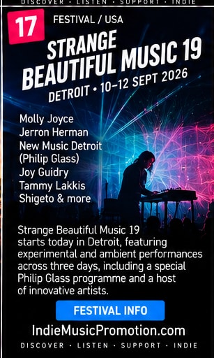 Keyboardist silhouette performing under dramatic deep blue and magenta concert lighting.